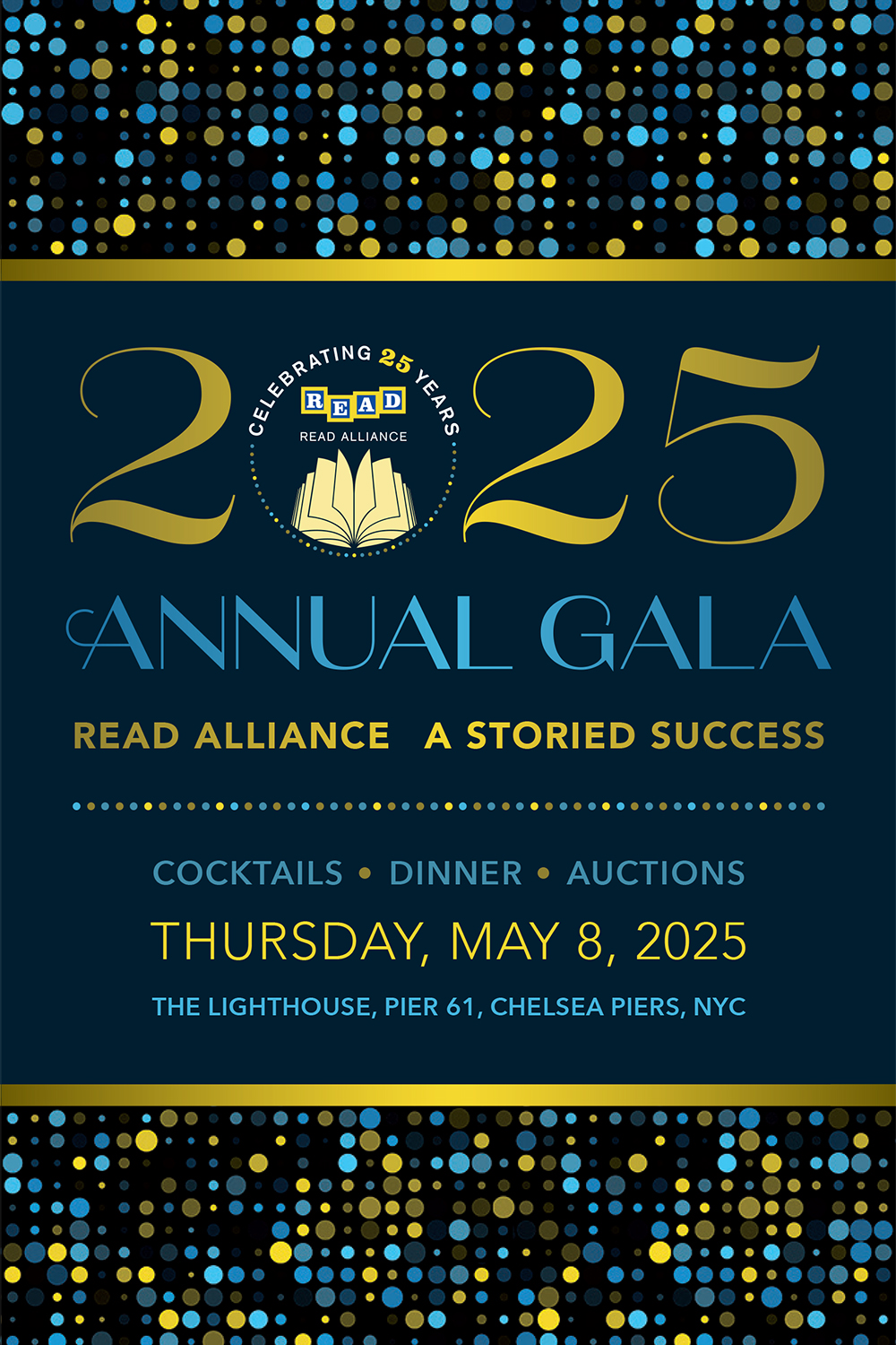 CLIENT: Read Alliance DATE: May 2025 PROJECT: Event branding for annual gala