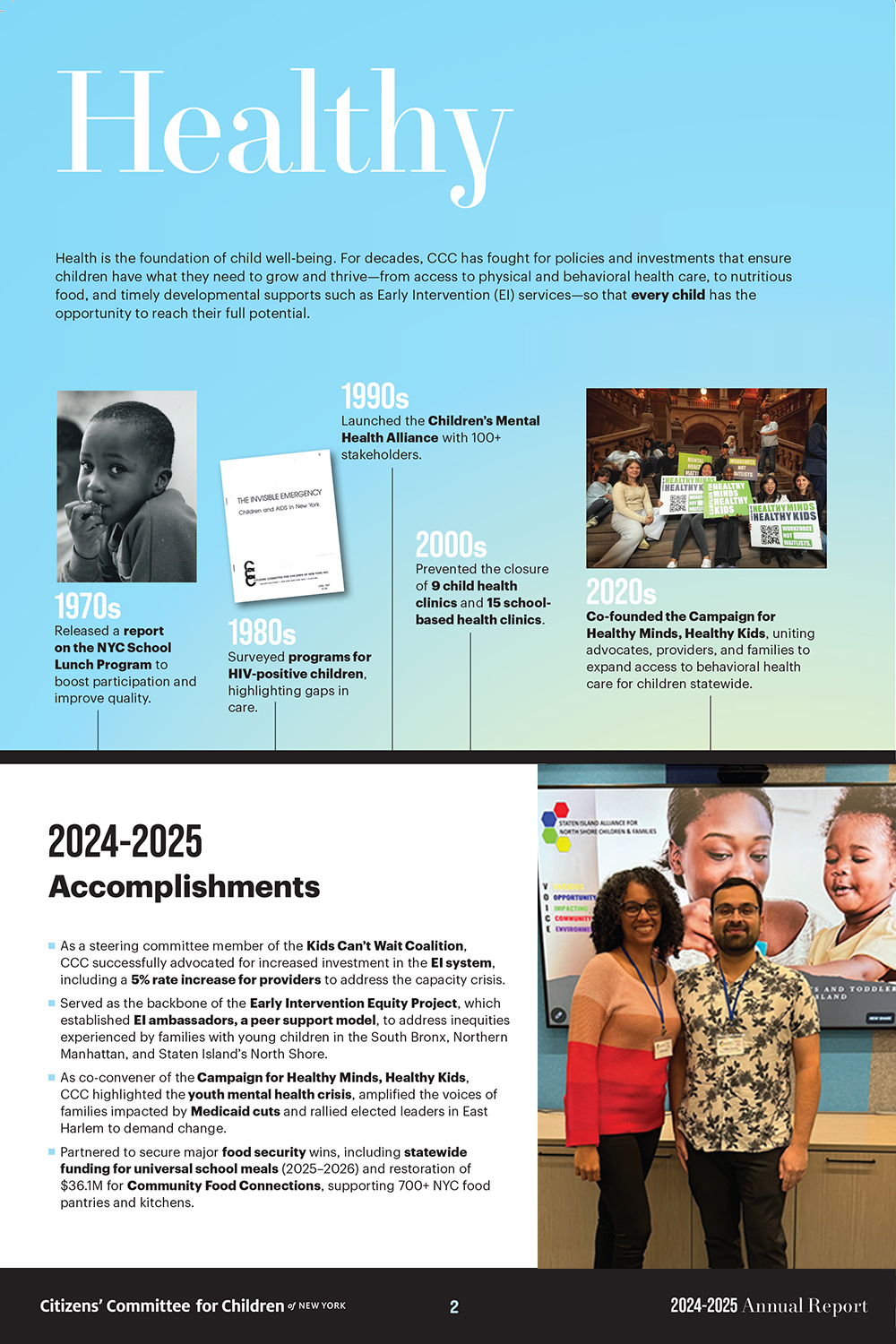 CLIENT: Citizens' Committee for Children DATE: 2026 PROJECT: Annual Report page